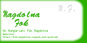 magdolna fok business card